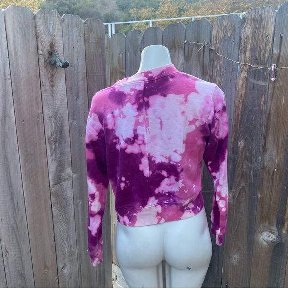 Cotton Citizen MILAN CREW SWEATSHIRT in pink tie dye size XS - Picture 8 of 11